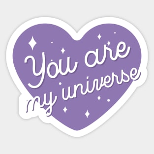 BTS you are my universe purple heart Sticker